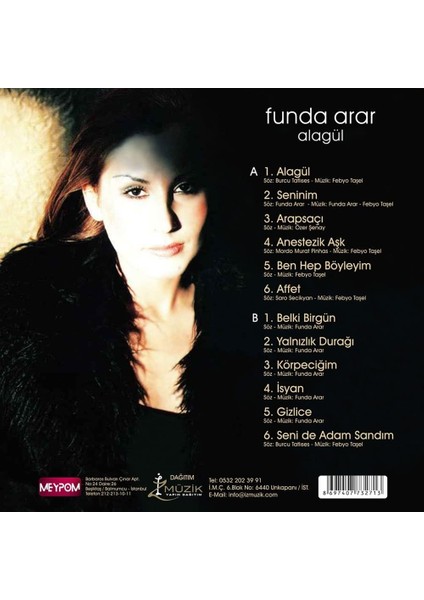 Tmc Müzik Lp-Funda Arar- Alagül Lp