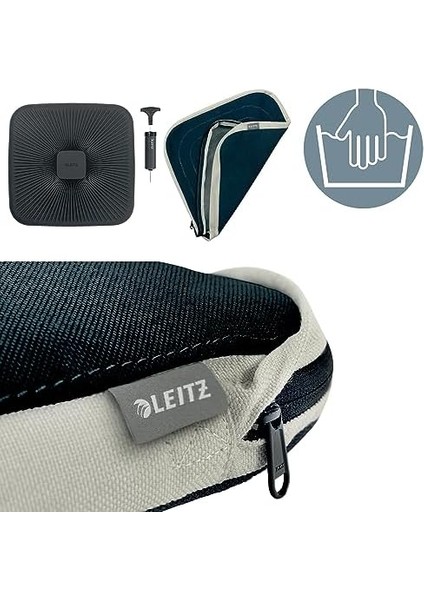 Ergo Active Balance Oturma Minderi, Ofis Sandalyeleri Için Ergonomik Hava Yastığı, Optimum Oturma Duruşu ve , Vücut Duruşunu , Ergo-Serisi, Kumaş Kılıf Kadife Grisi,