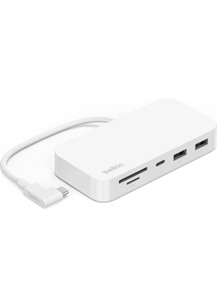 6'sı 1 Arada Usb-C Hub, Sd/microsd Kart Okuyuculu iMac 24" Için Arkaya Monte Edilebilir Bağlantı Istasyonu, 2 Usb-A Bağlantı Noktası, Usb-C Bağlantı Noktası Hızlı Veri Aktarımı ve Çevre Birimleri, Beyaz, INC011BTWH