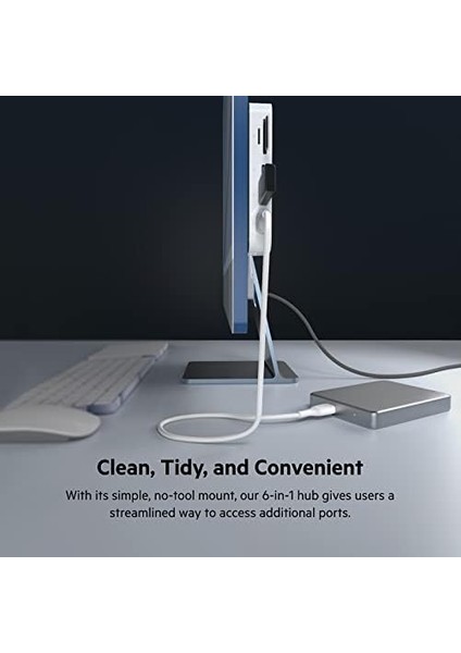 6'sı 1 Arada Usb-C Hub, Sd/microsd Kart Okuyuculu iMac 24" Için Arkaya Monte Edilebilir Bağlantı Istasyonu, 2 Usb-A Bağlantı Noktası, Usb-C Bağlantı Noktası Hızlı Veri Aktarımı ve Çevre Birimleri, Beyaz, INC011BTWH fiyatları