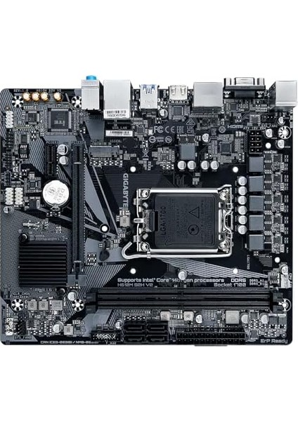 H610M S2H V2 Ana Kart - Intel Core 14. Cpu'ları , 4+1+1 Hibrit Fazlı Dijital Vrm, 5600 Mhz'e Kadar Ddr5, 1 x Pcıe 3.0 M.2, Gbe Lan, USB 3.2 Gen 1 modelleri