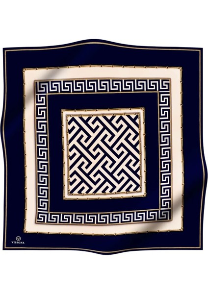 Twill Ipek Eşarp Lacivert