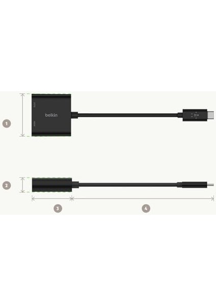 Usb-C-Hdmı Adaptörü Şarj Cihazı AVC002BTBK,4K UHD Videoyu, Bağlı Cihazlar Için 60 W’a Kadar Doğrudan Iletim Gücünü , Macbook Pro HDMI Adaptörü fiyatları