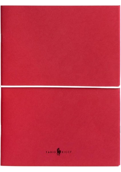 Ricci Z Notes 19X24 cm Düz - Düz Ikili Kırmızı Defter