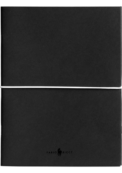 Ricci Z Notes 19X24 cm Kareli - Düz Ikili Siyah Defter