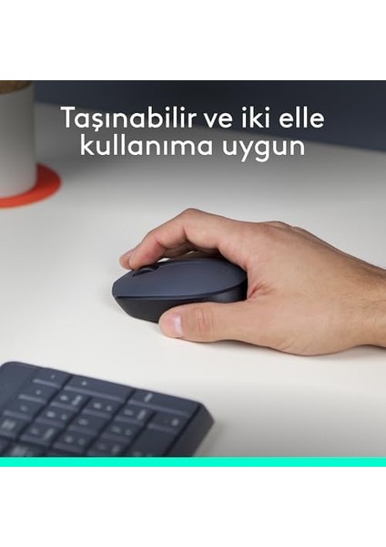 M170 Kablosuz Mouse, Pc, Mac, Dizüstü Bilgisayar Için, 2,4 Ghz, USB Mini Alıcılı, Optik Izleme, 12 Aylık Pil Ömrü, Sağ ve Sol Elle Kullanıma Uygun, Gri