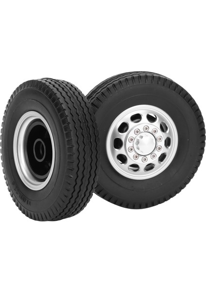 Tamiya Kamyon 1/14 Rc Parçası Için 2 Adet Alüminyum Alaşımlı 10 Delikli Göbek ve Lastik Kaplama Ön Lastik (Yurt Dışından) fiyatları