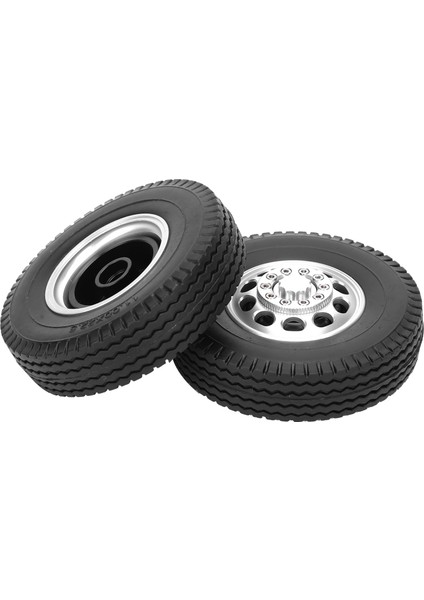 Tamiya Kamyon 1/14 Rc Parçası Için 2 Adet Alüminyum Alaşımlı 10 Delikli Göbek ve Lastik Kaplama Ön Lastik (Yurt Dışından) fırsatları