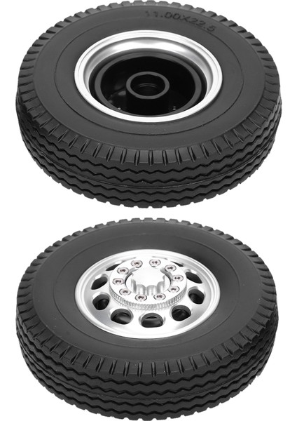 Tamiya Kamyon 1/14 Rc Parçası Için 2 Adet Alüminyum Alaşımlı 10 Delikli Göbek ve Lastik Kaplama Ön Lastik (Yurt Dışından) indirimleri