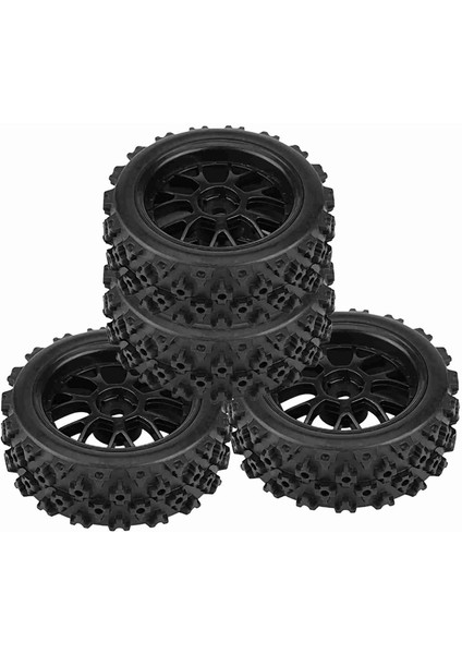 4 Adet Set Yarış Off-Road Araç Lastikleri Ka Lastik Jant Rc 1:10 Araba Parçası (Siyah) (Yurt Dışından)