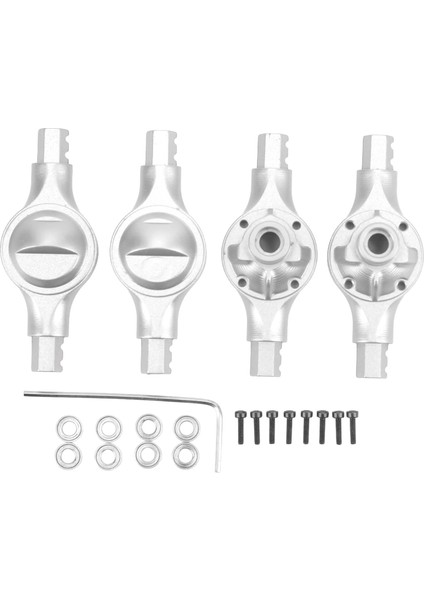 Alüminyum Alaşımlı Ön Arka Aks Muhafazası Değiştirilebilir Dalı Aks Kabuk Xiaomi Jimny XMYKC01CM 1/16 Rc Araba Gümüş (Yurt Dışından)