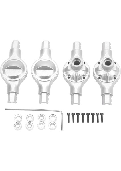 Alüminyum Alaşımlı Ön Arka Aks Muhafazası Değiştirilebilir Dalı Aks Kabuk Xiaomi Jimny XMYKC01CM 1/16 Rc Araba Gümüş (Yurt Dışından) modelleri