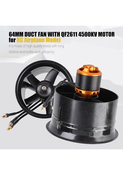 64MM K Fanı 5 Kanatlı QF2611 4500KV Fırçasız Motor Rc Uçak Modeli Için (Yurt Dışından) modelleri