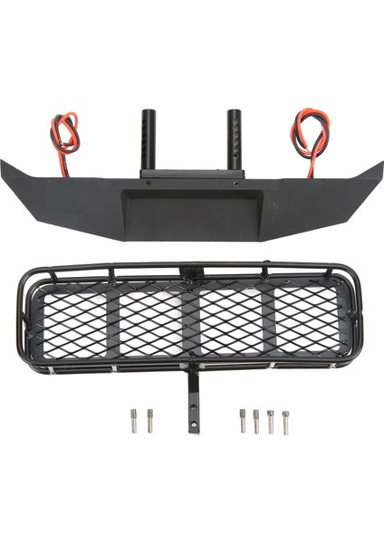 Trx‑4 SCX10 90046 SCX10III 1/10 Araba Için Römork Kiti ile Rc Alüminyum Alaşımlı Arka Tampon (Yurt Dışından)