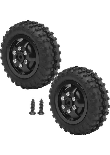 D12005 52MM Rc Araba Lastiği Ka Alüminyum Alaşımlı Kaymaz Lastikler Wpl D12 1/10 Rc Kamyon Için (Siyah Bl) (Yurt Dışından)