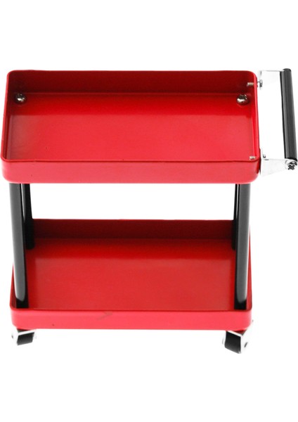 Mini 2 Katlı Alet Depolama Arabası Mobil Atölye Garaj Onarım Rc Aksesuarları 1/8 1/10 1/12 1/16 Ölçekli Model Büyük Boy Kırmızı (Yurt Dışından) modelleri
