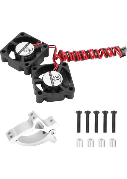 36MM Rc Araba Motoru Isı Emici Soğutma Fanı 540 550 Fırçalı 3650 3660 Fırçasız Motorlar Için Gümüş (Yurt Dışından)