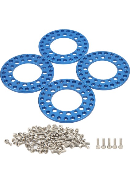 4 Adet 1.9 In Tekerlek Dış Halkaları Jantlar Istikrarı Artırmak Cnc Işleme Alüminyum Alaşım Rc Tekerlek Dış Halkaları Jantlar 1/10 Rc Mavi (Yurt Dışından) modelleri
