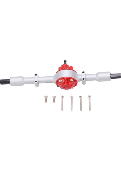 Rc Kamyon Metal Arka Köprü Aks Yedek Aksesuarları Rc Araba Yükseltme Parçaları Wpl D12 Gümüş Kırmızı (Yurt Dışından)