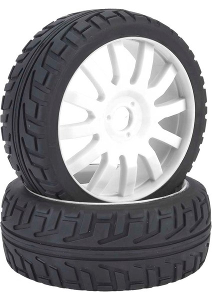Jant Hub Lastikleri Lastik Lastikler 1/8 Yolda Yarış Rc Araba Aksesuarı (Beyaz) (Yurt Dışından)