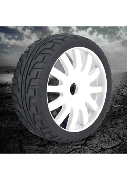 Jant Hub Lastikleri Lastik Lastikler 1/8 Yolda Yarış Rc Araba Aksesuarı (Beyaz) (Yurt Dışından) indirimleri