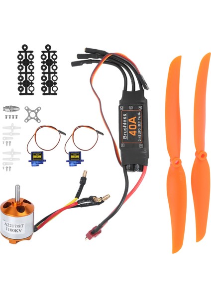 A2217 1100KV Fırçasız Motor 40A Esc SG90 9g Mikro Servo 1060 Pervane Rc Uçak Için (1100KV Motor 40A Esc 9g Servo 1060 Pervane) (Yurt Dışından) modelleri