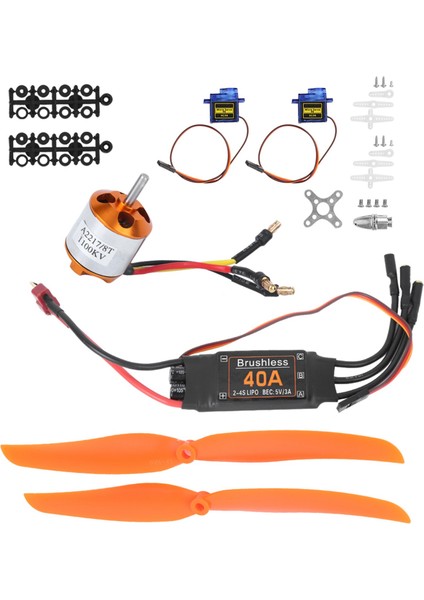 A2217 1100KV Fırçasız Motor 40A Esc SG90 9g Mikro Servo 1060 Pervane Rc Uçak Için (1100KV Motor 40A Esc 9g Servo 1060 Pervane) (Yurt Dışından) fırsatları
