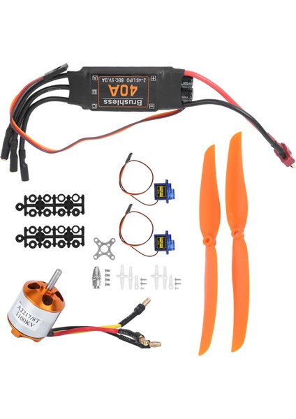 A2217 1100KV Fırçasız Motor 40A Esc SG90 9g Mikro Servo 1060 Pervane Rc Uçak Için (1100KV Motor 40A Esc 9g Servo 1060 Pervane) (Yurt Dışından) indirimleri