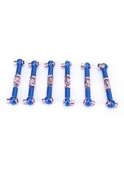 6 Adet Ayarlanabilir Servo Linkler Rot Seti Rc Araba 1/10 Buggy Tourning Araba 47MM Accessoriesdark Mavi (Yurt Dışından)
