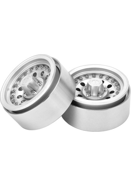 2 Adet Rc Beadlock Tekerlek Jantları 10 Delik 1/10 Rc Araba Alüminyum Alaşım Jant Hub Eksenel SCX10 90046 Traxxas Trx4 D90 Için Redcatsilver (Yurt Dışından)