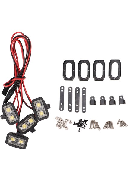 Rc Far 5-7. 4 V 8led Beyaz Işık Rc LED Farlar Aşınmaya Dalı Rc LED Işıkları ile Plastik Kabuk Için 1/10 Rc Araba (Yurt Dışından)