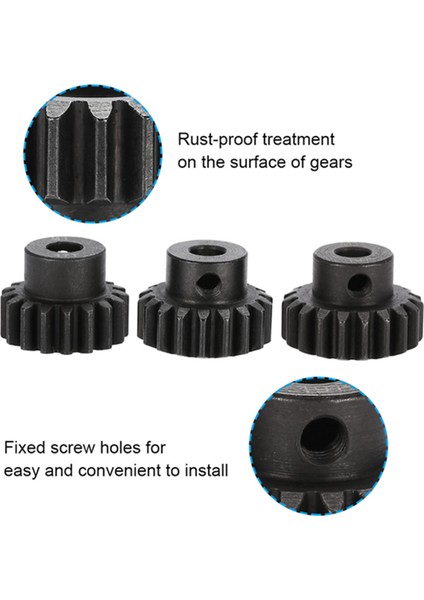 M1 ￠5mm 17T-19TT 20 T-22 T Metal Pinyon Dişli Motor Için 1/8 Rc Buggy Kamyon Araba (20 T-22 T) (Yurt Dışından) indirimleri