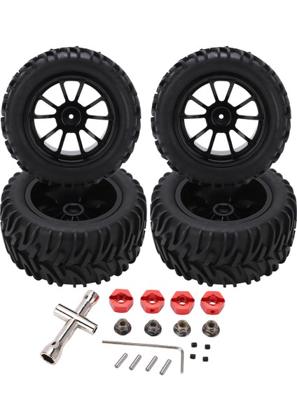 Adet Rc Plastik Jant Lastikleri 10 Kollu Set Monster Trunk 1/8 1/10 Rc Araba Için (Yurt Dışından)