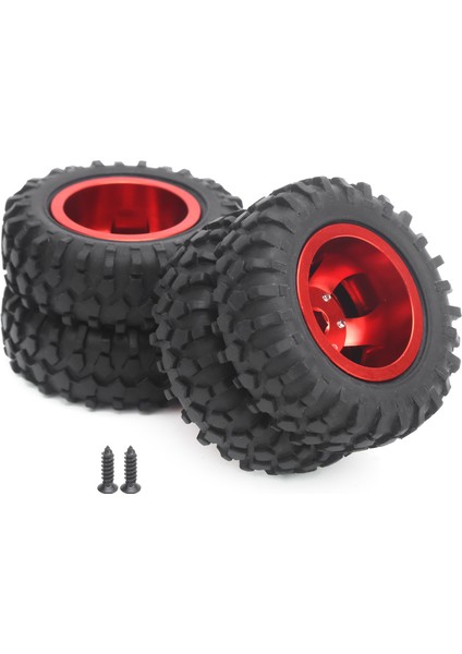 Adet Rc Arka Çift Lastik Tekerlek Lastiği 55MM Çap Wpl D12 1/10 Uzaktan Kumandalı Kamyon Için Uygun Kırmızı (Yurt Dışından)