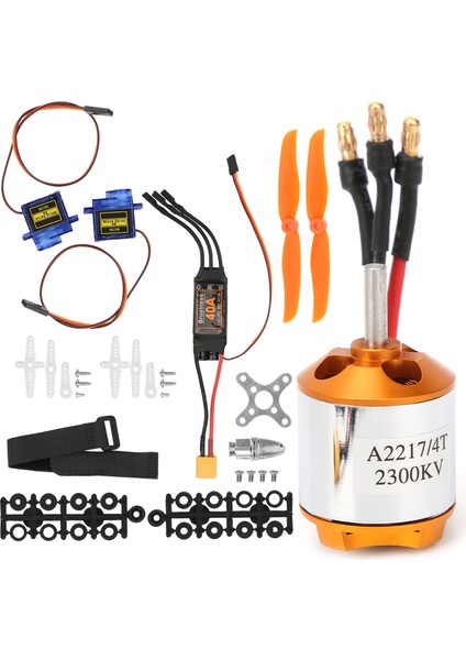 Rc Uzaktan Kumandalı Uçak 2217 KV2300 Motor 6035 Pervane Servo 40A XT60 Esc Seti (Yurt Dışından)