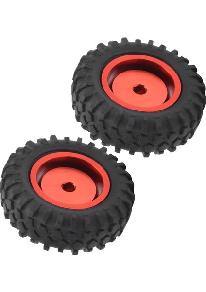 2 Adet Kamyon Tekerleği Ka Lastik 55MM Çap Alüminyum Alaşımlı Wpl D12 1/10 Rc Araba Için Uygun Kırmızı (Yurt Dışından) fırsatları