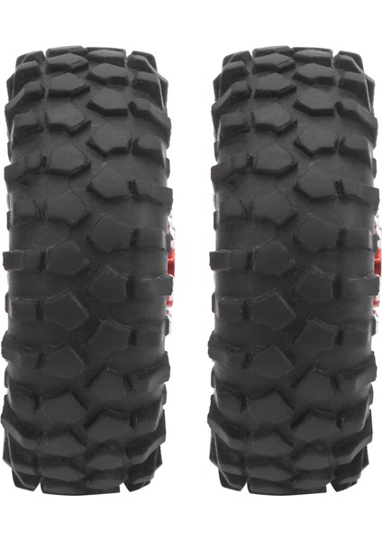 2 Adet Kamyon Tekerleği Ka Lastik 55MM Çap Alüminyum Alaşımlı Wpl D12 1/10 Rc Araba Için Uygun Kırmızı (Yurt Dışından) indirimleri