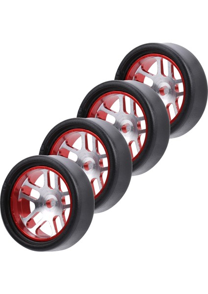4 Adet 1/28 Rc Araba Alüminyum Alaşımlı Metal Tekerlek Göbeği Plastik Lastik Tekerlekler 20X8MM Yedek Parçalarkırmızı (Yurt Dışından) fiyatları