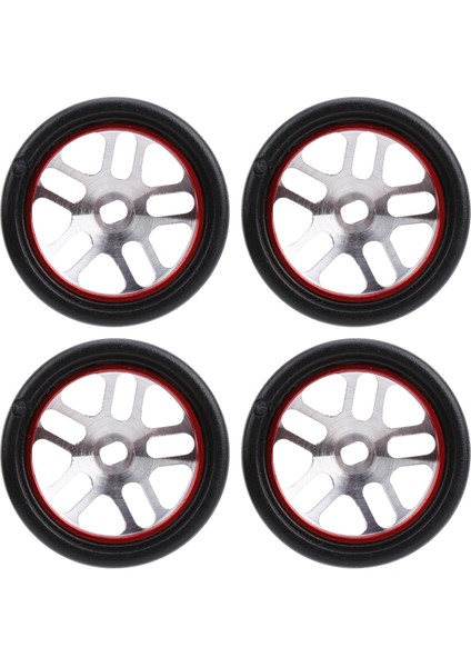 4 Adet 1/28 Rc Araba Alüminyum Alaşımlı Metal Tekerlek Göbeği Plastik Lastik Tekerlekler 20X8MM Yedek Parçalarkırmızı (Yurt Dışından) fırsatları