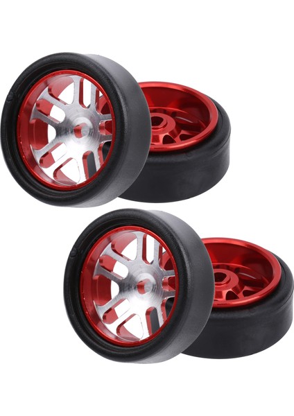 4 Adet 1/28 Rc Araba Alüminyum Alaşımlı Metal Tekerlek Göbeği Plastik Lastik Tekerlekler 20X8MM Yedek Parçalarkırmızı (Yurt Dışından) indirimleri