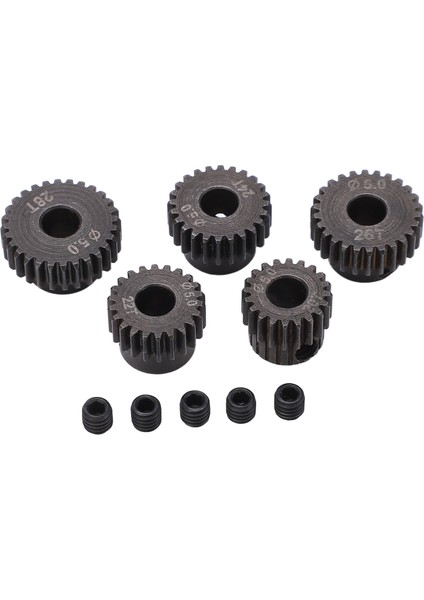 5 Adet 48DP Motor Dişlisi 5mm Şaft Deliği 20T 22T 24T 26T 28T Dişli Pinyonu Canavar 1/10 Rc Kamyon Için (Yurt Dışından)