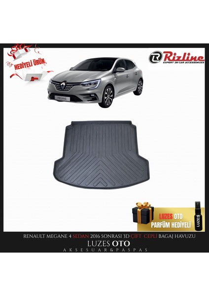 Renault Megane 4 Sedan 3D Bagaj Havuzu Çift Kulak(Cep) 2023 Model Uyumlu