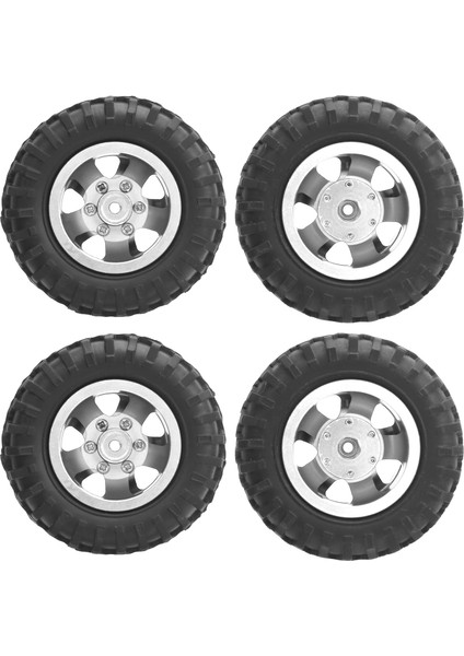 Adet Rc Arka Çift Lastik Tekerlek Lastiği 55MM Çap Wpl D12 1/10 Uzaktan Kumandalı Kamyon Için Uygun Gümüş (Yurt Dışından) modelleri