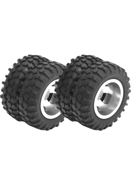 Adet Rc Arka Çift Lastik Tekerlek Lastiği 55MM Çap Wpl D12 1/10 Uzaktan Kumandalı Kamyon Için Uygun Gümüş (Yurt Dışından) fırsatları