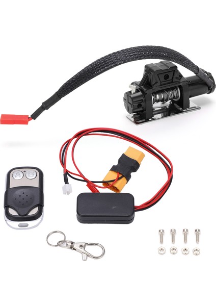 Rc Otomatik Vinç ve Kablosuz Uzaktan Kumanda Alıcısı Simülasyonu Axial SCX10 1/10 Rc Araba Içinsiyah (Yurt Dışından)