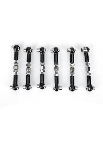 Adet Ayarlanabilir Servo Bağlantı Rot Takımı Rc Araba 1/10 Buggy Touring Araba 47MM Aksesuarları Siyah (Yurt Dışından)