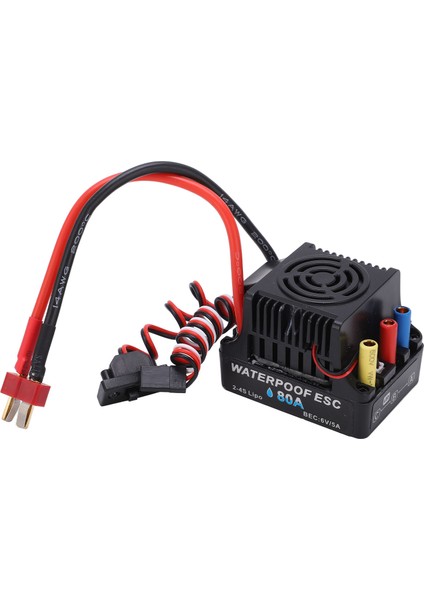 Rc Araba Fırçasız Esc 80A T Fiş Su Geçirmez 6V 5A Sbec Çoklu Koruma 1/8 Rc Araba Fırçasız Esc 1/8 Rc (Yurt Dışından)