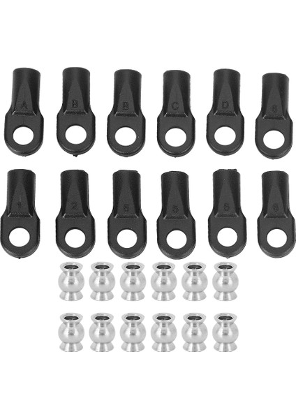 12 Adet Çubuk Uçları Içi Boş Bilyalı Rc Araba Parçası Traxxas 1/10 E Revo Revo Rc Araba Için Uygundur (Yurt Dışından)