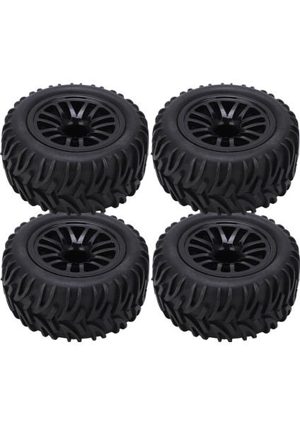 4 Adet Rc Araba Lastiği Jant Seti Sünger Ek Parçalı Ok Desenli 1/8 1/10 Kısa Mesafe Kamyon Siyah (Yurt Dışından)
