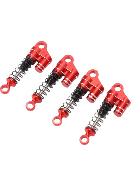 4 Adet Rc Amortisörler Kırmızı Alüminyum Alaşımlı Yüksek Elastik Bahar Metal Amortisörler SCX24 1/24 Rc Araba Için (Yurt Dışından)